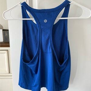 lululemon athletica Royal Blue Racerback Tank Top cropped size 4